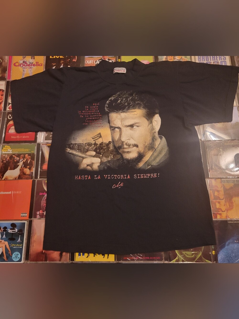 Black Che Guevara Graphic T-Shirt - Hasta La Victoria Siempre